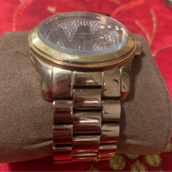 MICHAEL KORS Lennox Pavé Logo Rose Gold-Tone Watch - Picture 10 of 12